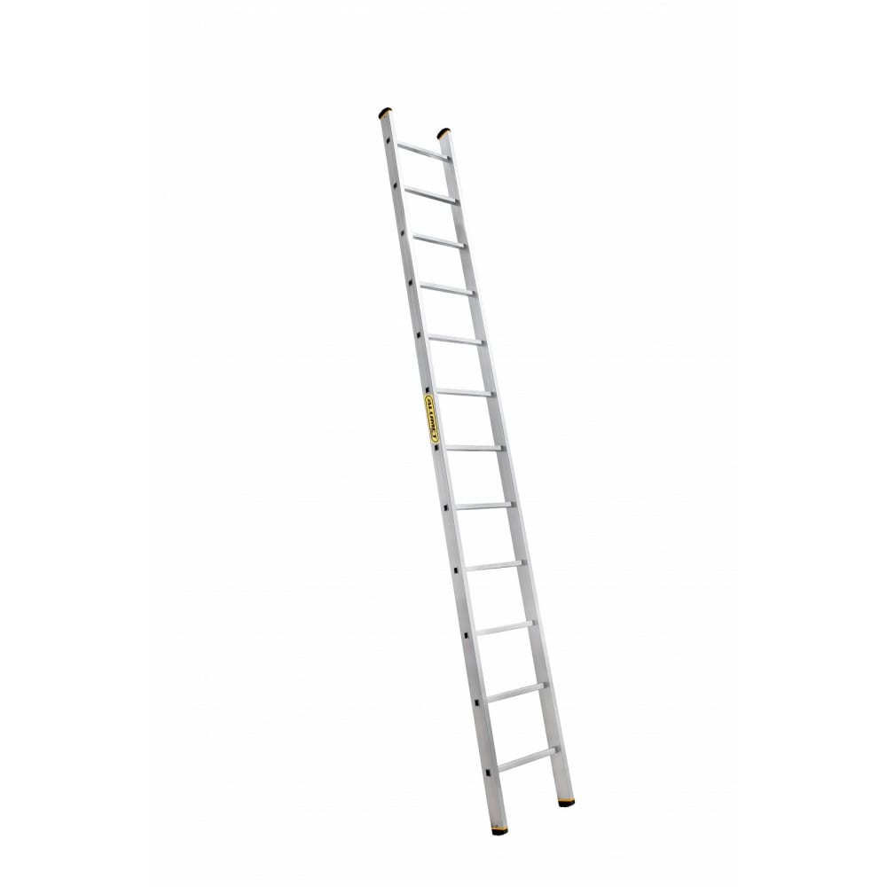 Односекционная алюминиевая лестница Алюмет лестница тундра алюминиевая односекционная приставная 10 ступеней 2800 мм