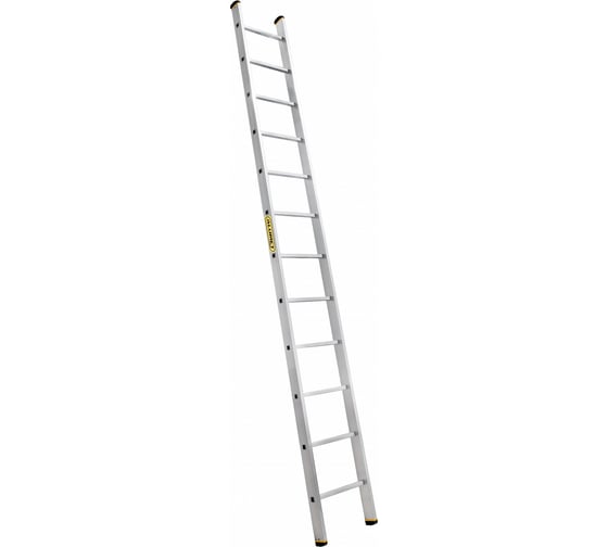 Изображение товара Алюминиевая лестница Алюмет приставная односекционная профессиональная 1х12 ступеней. Серия Р1 9112 P1 9112