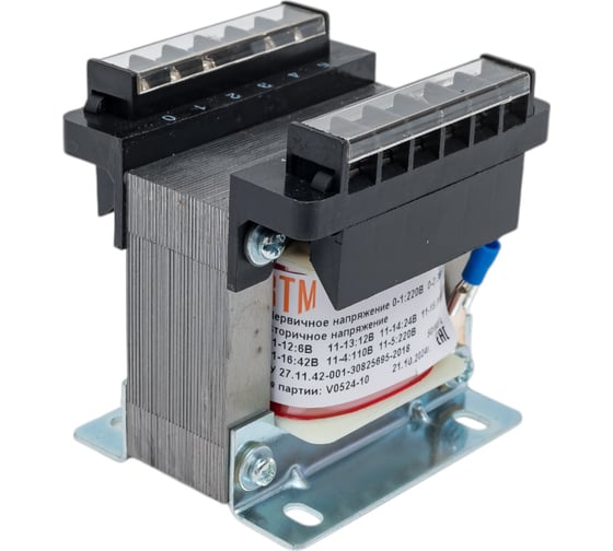 Изображение товара Трансформатор ВТМ ОСМ1-0,063 380-220/220-110-42-36-24-12-6 ВТМ00026683
