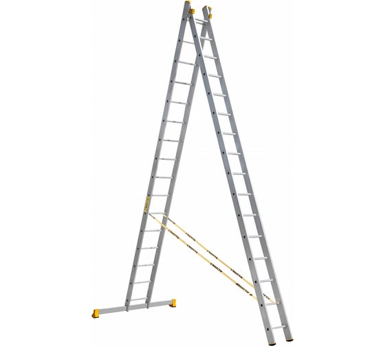 Изображение товара Лестница алюминиевая Алюмет 2х16 ступеней универсальная двухсекционная профессиональная P2 9216