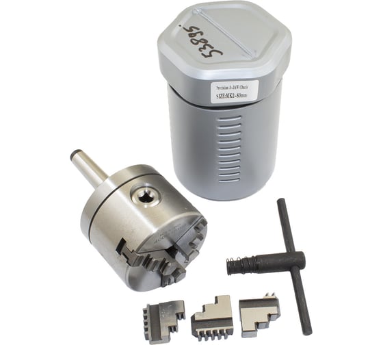 Изображение товара Патрон токарный 80 мм 3-х кулачковый с хвостовиком КМ2, кулачки К11 CNIC 53895