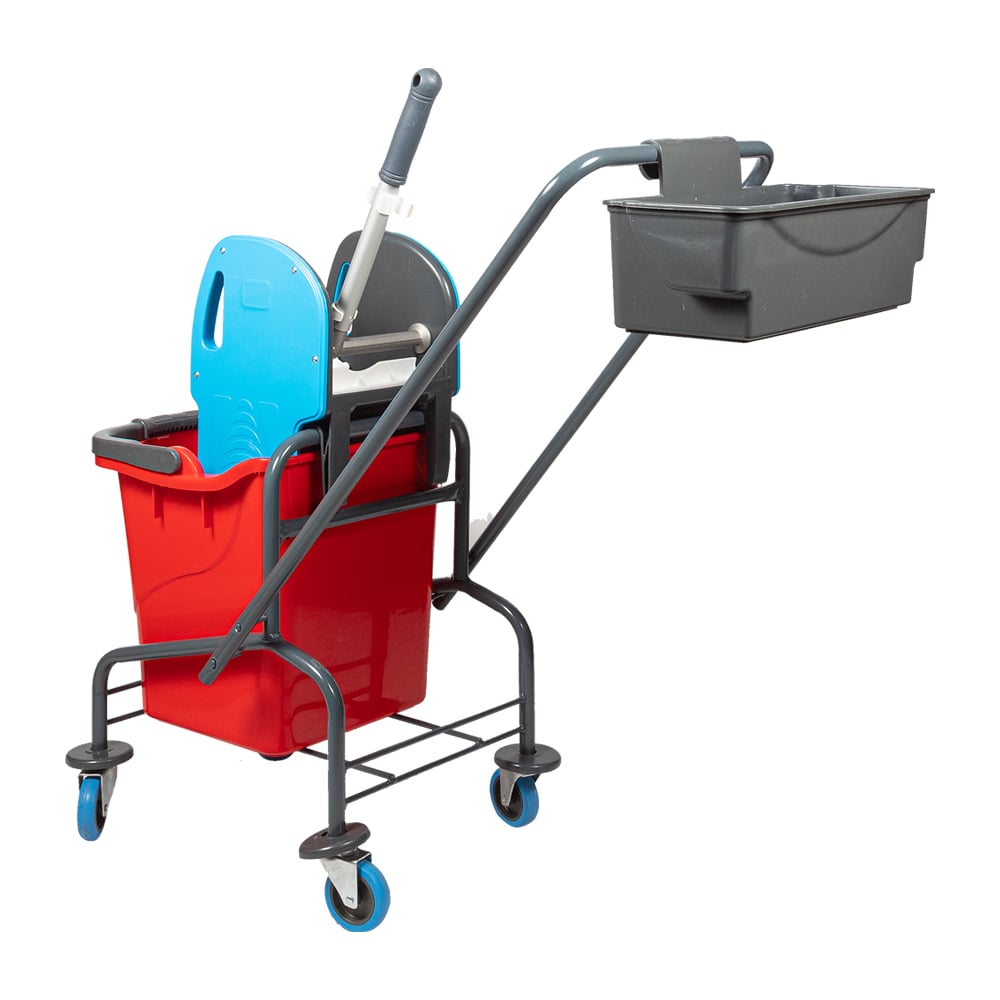 Изображение товара Одноведерная металлическая тележка Uctem-Plas с отжимом 25 л для уборки