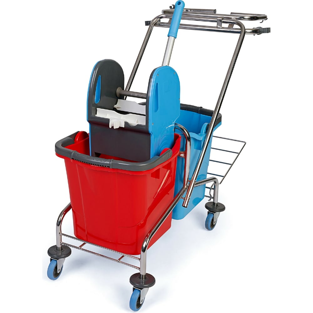 Изображение товара Уборочная тележка Uctem-Plas двухведерная 2х25 с отжимом CK760