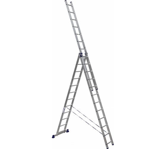 Изображение товара Лестница алюминиевая Алюмет 3х12 ступеней трехсекционная универсальная H3 5312