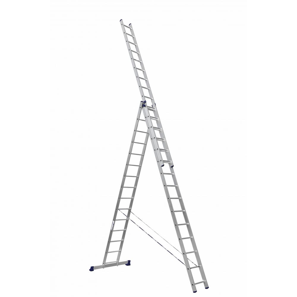 Универсальная алюминиевая трехсекционная лестница Алюмет алюминиевая трехсекционная лестница scala