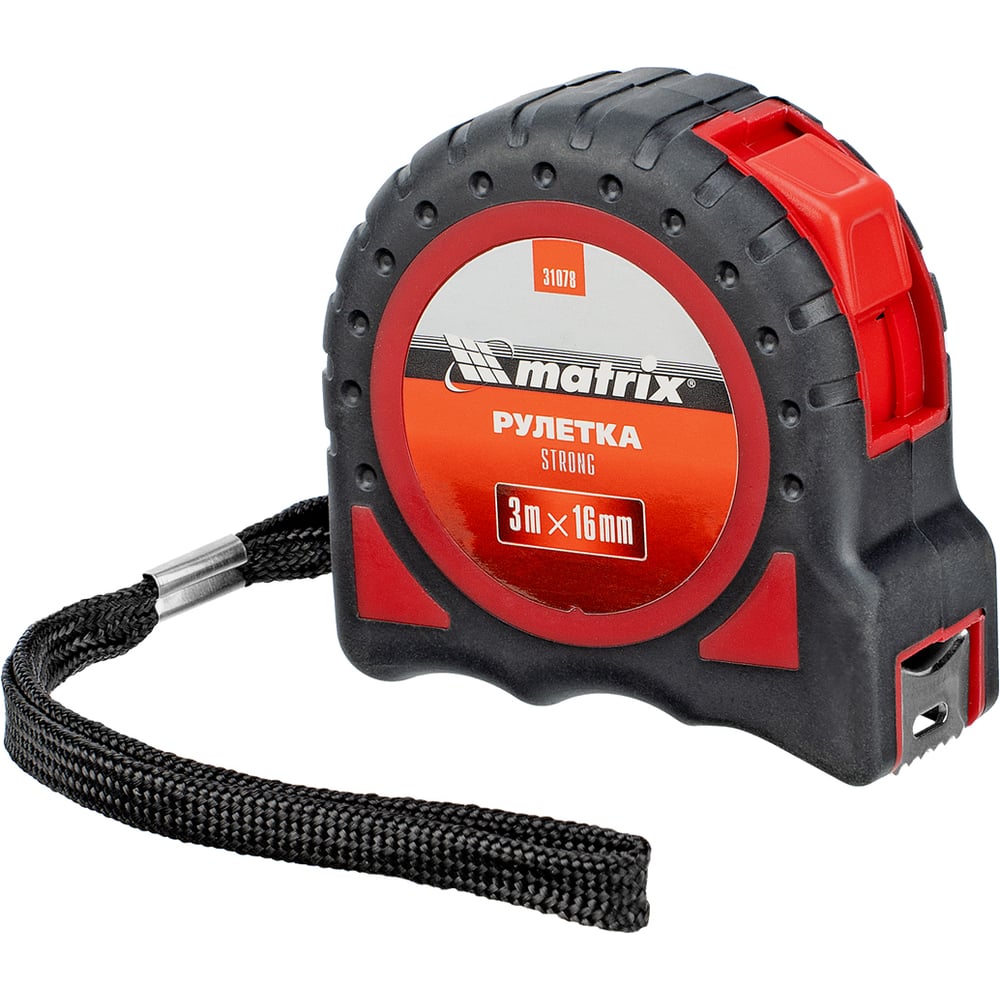 Изображение товара Рулетка Strong MATRIX 31078 3м х 16мм обрезиненный пластик