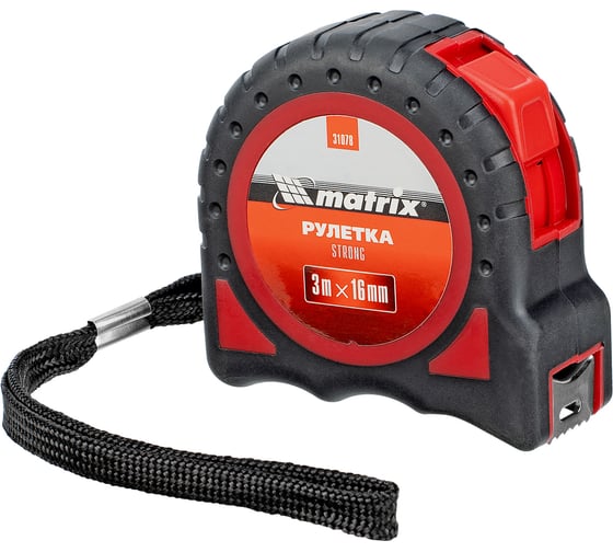 Изображение товара Рулетка Strong, 3 м х 16 мм, MATRIX 31078