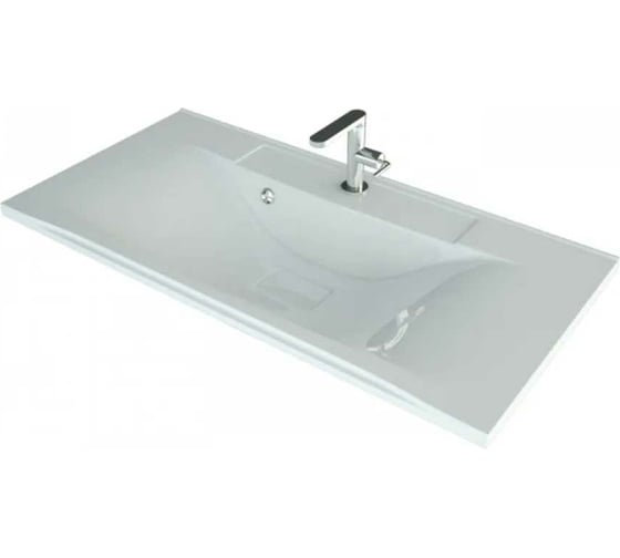 Изображение товара Полувстраиваемая раковина для ванной uperwood Elen, 90 см, с декоративной крышкой, белая 291120425