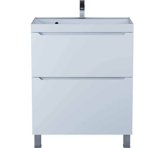 Изображение товара Тумба под раковину для ванной uperwood Tanos 70 см, напольная, белая, 2 ящика 291120330