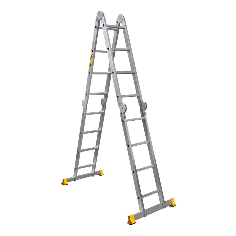 Алюминиевая двухсекционная шарнирная лестница Алюмет - Т 445