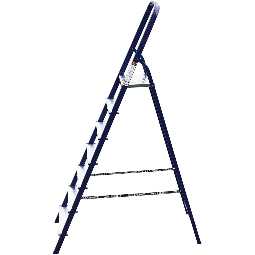Изображение товара Стальная стремянка Алюмет 7 ступеней серия M8407 бытовая легкая и прочная