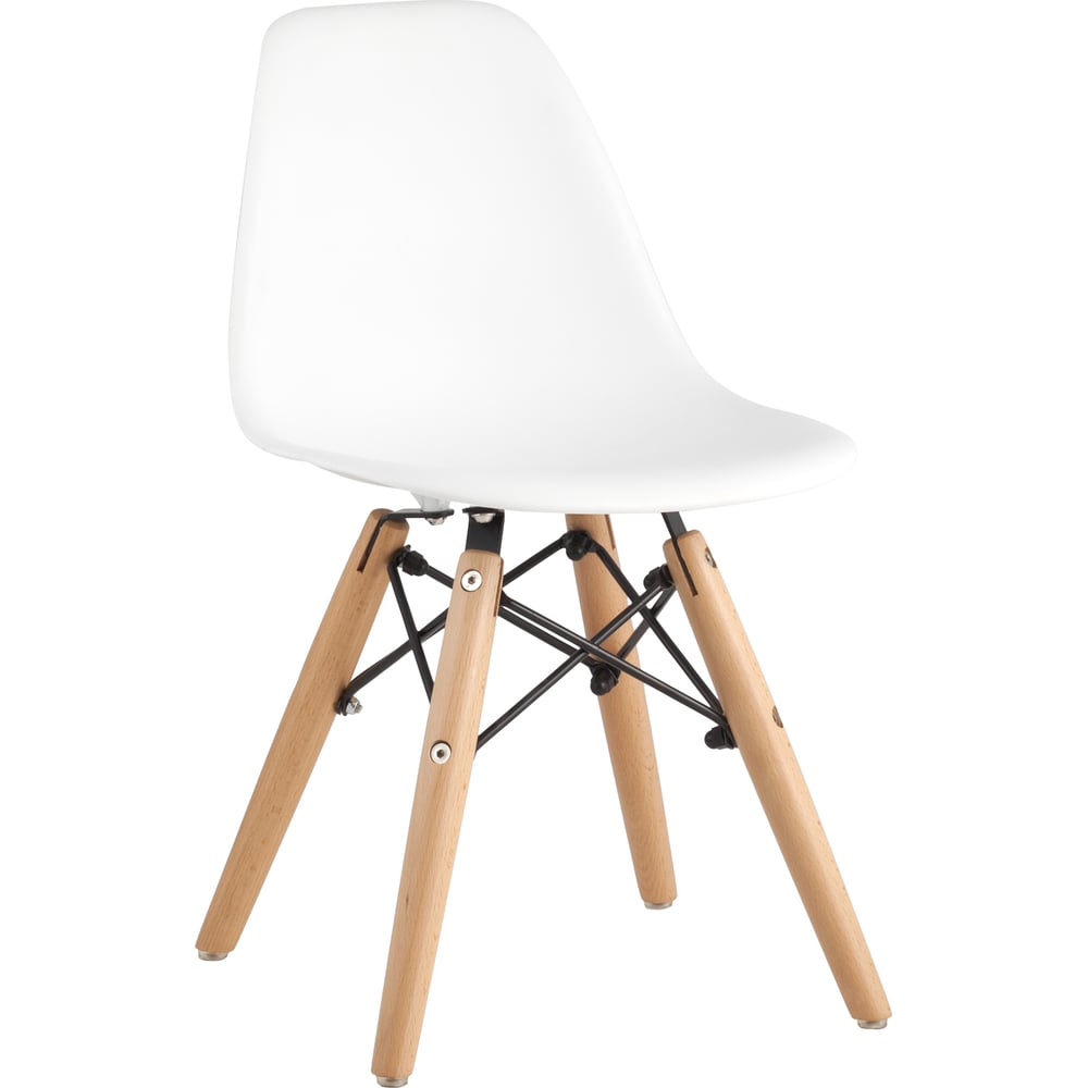 Изображение товара Стул Груп EAMES SMALL белый с деревянными ножками для дома