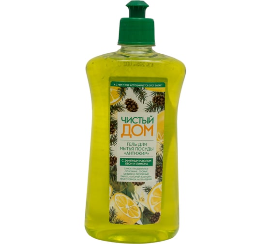 Изображение товара Гель для мытья посуды Чистый дом лимон и хвоя, 500 мл 559
