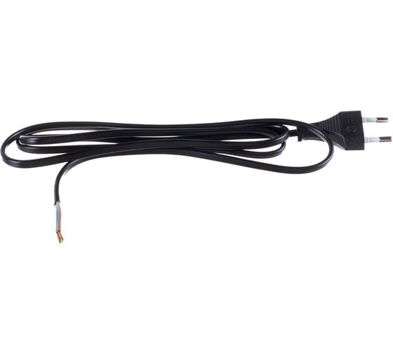 Изображение товара Черный сетевой кабель с плоской вилкой Volsten S-LRB, 9349