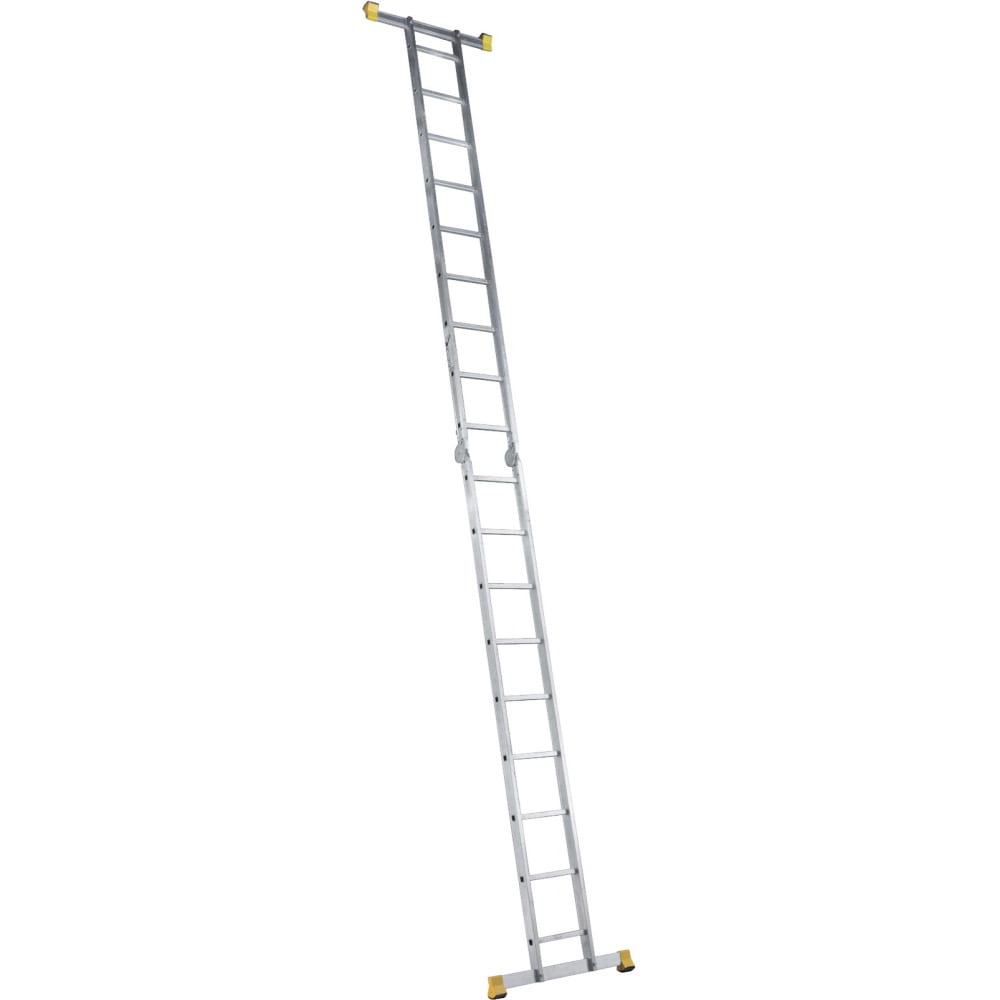 Алюминиевая двухсекционная шарнирная двухсекционная лестница Алюмет телескопическая алюминиевая двухсекционная лестница стремянка forsage