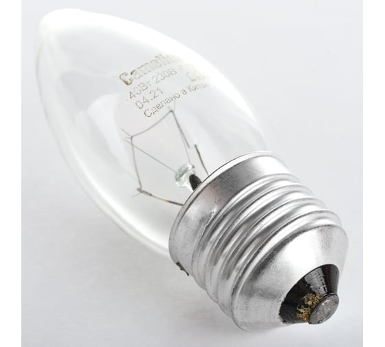 Изображение товара Электрическая лампа накаливания с прозрачной колбой MIC Camelion 40/B/CL/E27, 8975