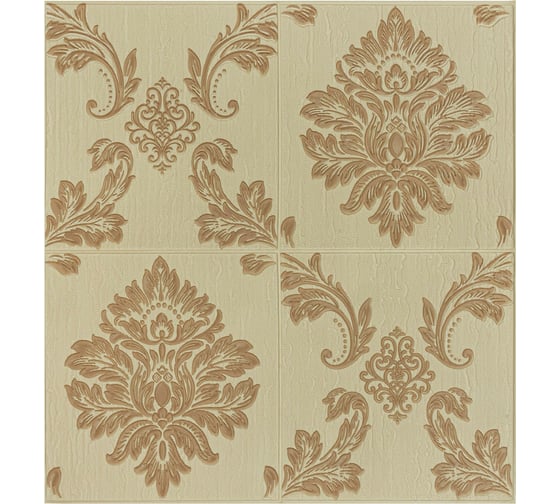 Изображение товара Мягкая самоклеящаяся 3D панель LAKO Барокко (комплект 5 шт.; бежевый 1; 70x70 см) LKD-5-1011
