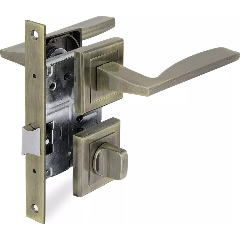 Изображение товара Комплект для двери Palladium SET 21 L 170 BK AB - ручки защелка завертка