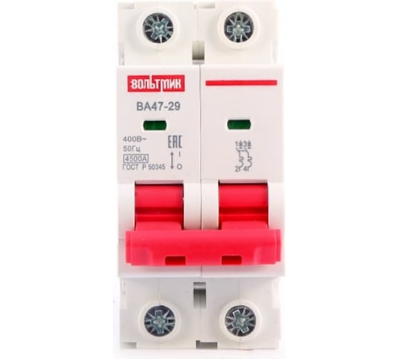 Изображение товара Bыключатель автоматический ВТМ ВА47-29-2С32-4,5кА-УХЛ3- ВТМ00021116