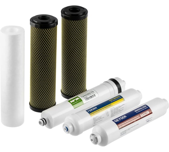 Изображение товара Комплект сменных картриджей для фильтра Гейзер Премиум 50174