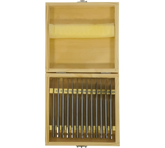 Изображение товара Набор сверл перовых (13 шт; 6-25х152 мм) по дереву Энкор 19117