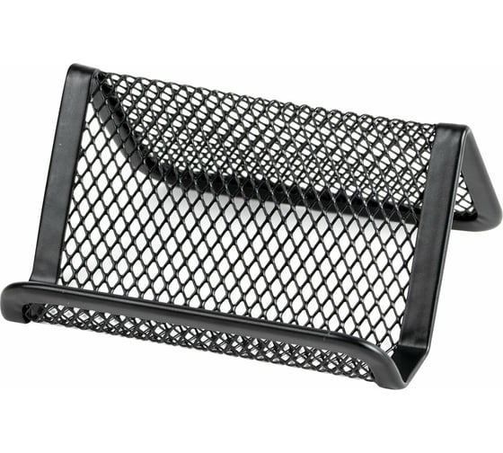 Изображение товара Настольная подставка для визиток BRAUBERG Germanium металлическая, 43х95х71 мм, черная 231942