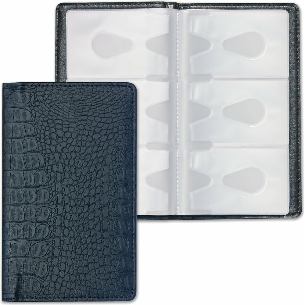 Изображение товара Трехрядная визитница BRAUBERG Cayman из искусственной кожи для 96 карт черная