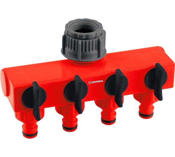 Изображение товара Распределитель четырехканальный ударопрочный (1"-3/4") Grinda 8-426314_z01