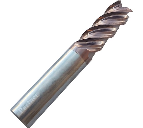 Изображение товара Фреза концевая твердосплавная до 65 НRC Серия 310 (16х40х100 мм; 4-х перая; TiAlSIN; 45 градусов; хв-к 16 мм) Partner 310160