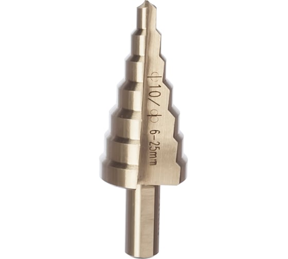 Изображение товара Сверло ступенчатое (6-25 мм; 7 ступеней; ход 4.5 мм) по металлу Энкор 21625