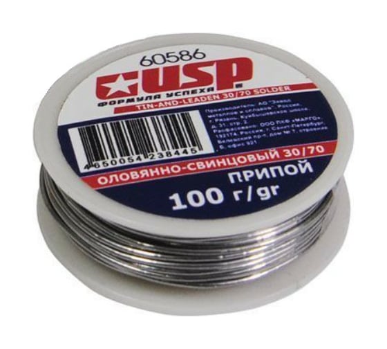 Изображение товара Припой 30/70, 100 г Usp 60586*