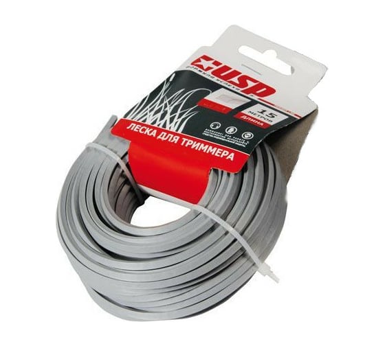 Изображение товара Леска с металлической крошкой 15 м, 3 мм, квадрат для триммера Usp 78130