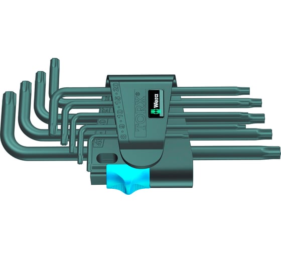 Изображение товара Набор Г-образных ключей 967 L/9 HF CLIP 9TLG/ 9 PCS WERA WE-024244