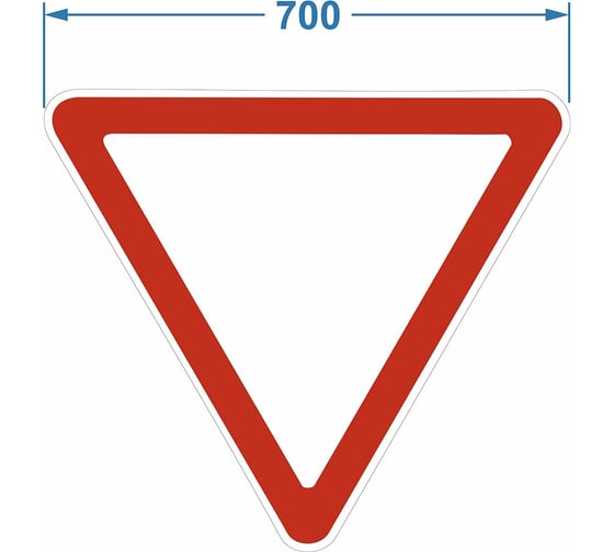 Изображение товара Дорожный знак PALITRA TECHNOLOGY 2.4. "Уступите дорогу" 120005-2-4-I