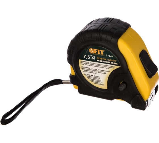 Изображение товара Рулетка FIT с тройным стопором 7.5 м х 25 мм 17247