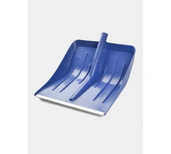 Изображение товара Снеговая пластиковая лопата ЛЕТО Метель №3 алюминиевая планка, 410x400 мм, цветная, без черенка 22260