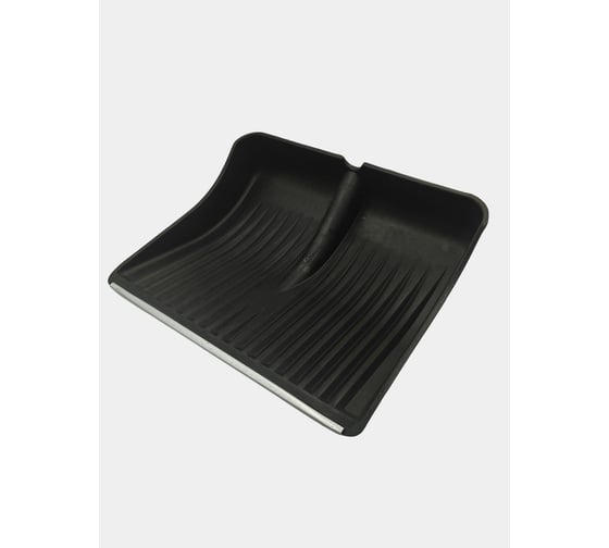 Изображение товара Снеговая пластиковая лопата ЛЕТО 515x410 мм, оцинкованная планка, черная №3 без черенка 6048