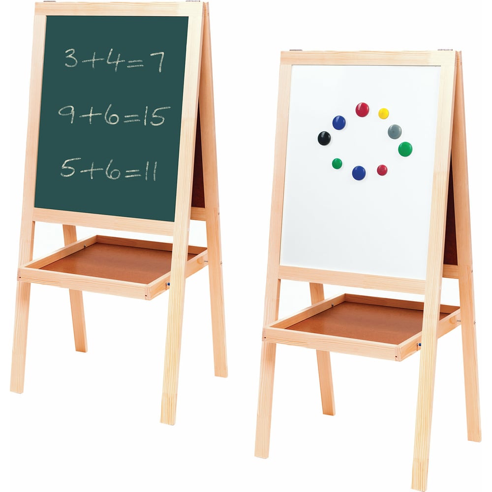 Изображение товара Двусторонняя доска-мольберт BRAUBERG 56х67 см магнитно-маркерная белая/зеленая