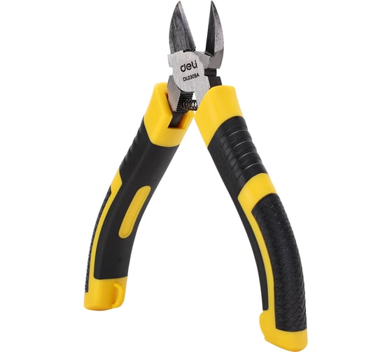 Изображение товара Бокорезы DELI DL0305A 130мм высокоуглеродистая сталь, обливная рукоятка, высокочастотная закалка 98461