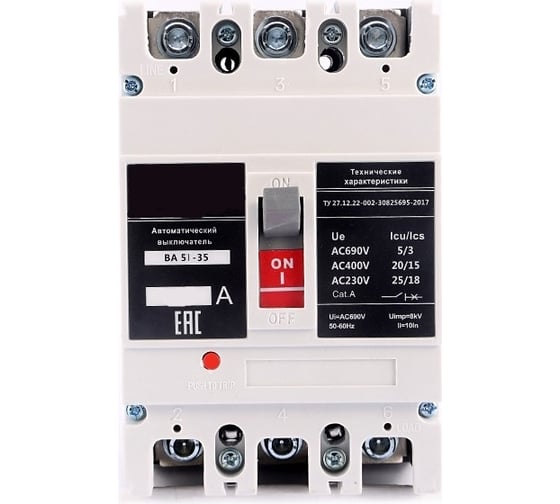 Изображение товара Автоматический выключатель ВТМ (S) ВА 51-35М2 341315 100А 1000 ВТМ00041525