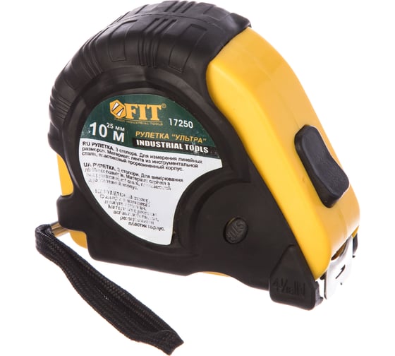 Изображение товара Рулетка FIT с тройным стопором 10 м х 25 мм 17250