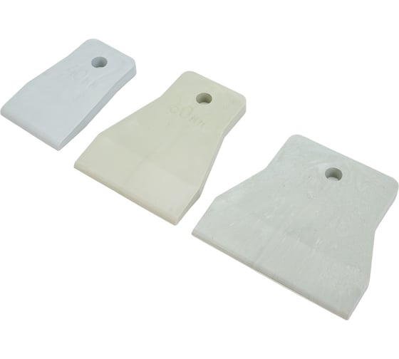 Изображение товара Набор резиновых шпателей Управдом цвет белый. Размер 40; 60; 80 мм 4100002584