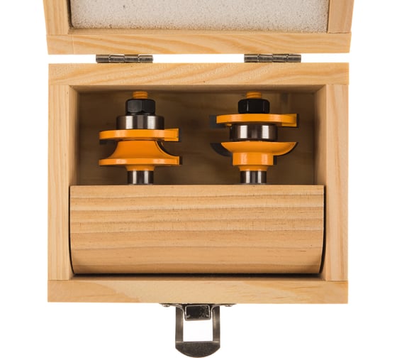 Изображение товара Набор фрез комбинированных рамочных (2 шт; 41.3х23 мм; R 12 мм; хвостовик 12 мм) по дереву Энкор 10590