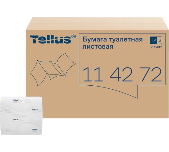 Изображение товара Туалетная бумага TORK Tellus листовая, универсальная 1 сл. 40 пачек по 250 листов 25183 114272