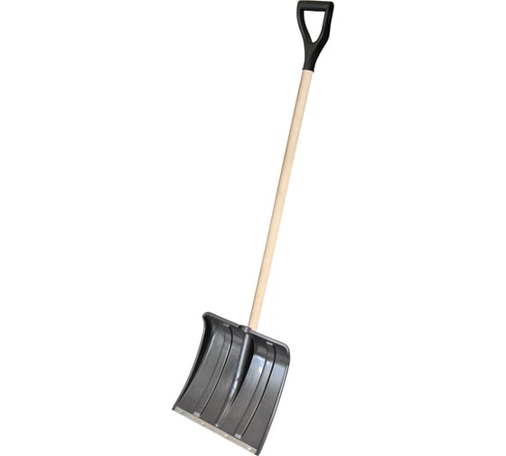 Изображение товара Снеговая пластмассовая лопата Комплект-Агро ВЬЮГА № 3 с черенком и V-образной ручкой KA8246