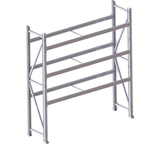 Изображение товара Каркас стеллажа без полок Ирбис Л50 2000x500x1800 мм, 3 яруса X961628471