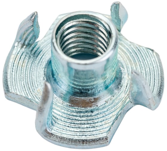 Изображение товара Крыльчатая мебельная забивная гайка DINFIX DIN 1624, оцинкованная, М6, 10 шт. 00-00002842