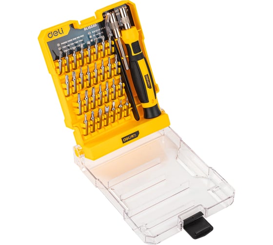 Изображение товара Набор прецизионных отверток DELI DL1033D 33 предмета 98386