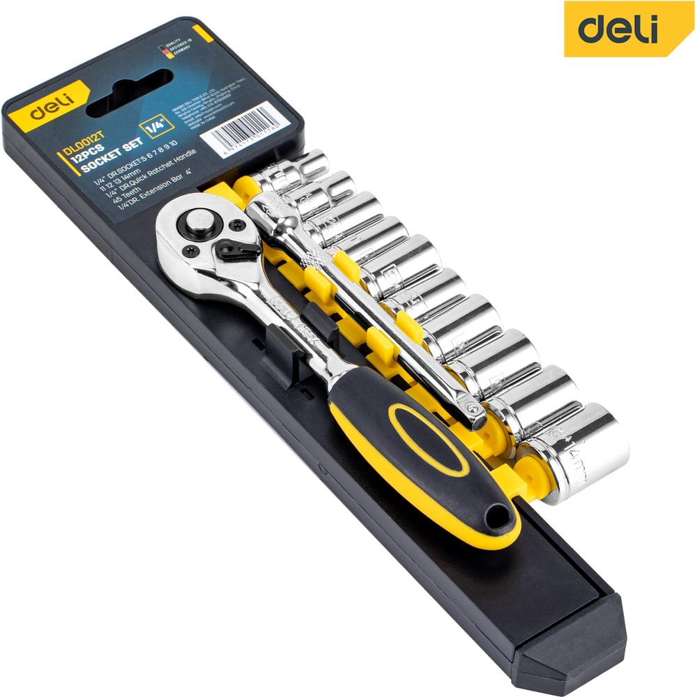 Изображение товара Набор торцевых ключей DELI DL0012T 1/4 12 шт. 98328