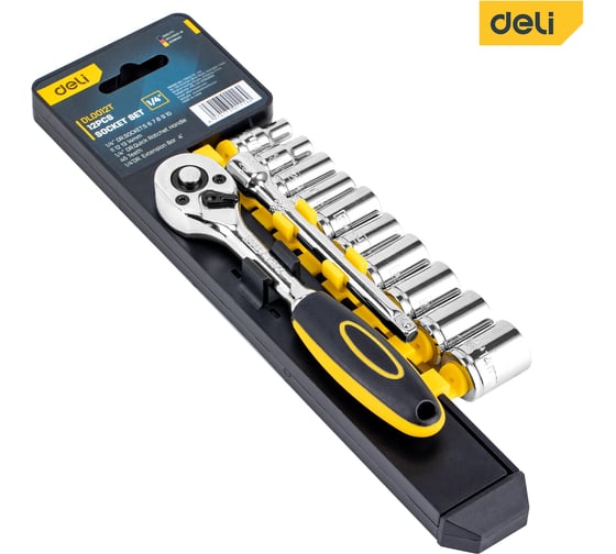 Изображение товара Набор торцевых ключей DELI DL0012T 1/4 12 шт. 98328